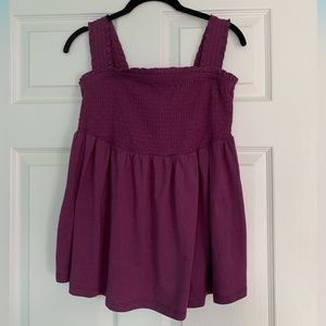 NWT Womens Torrid Babydoll Knit Smocked Bodice Tank Top / Size 0